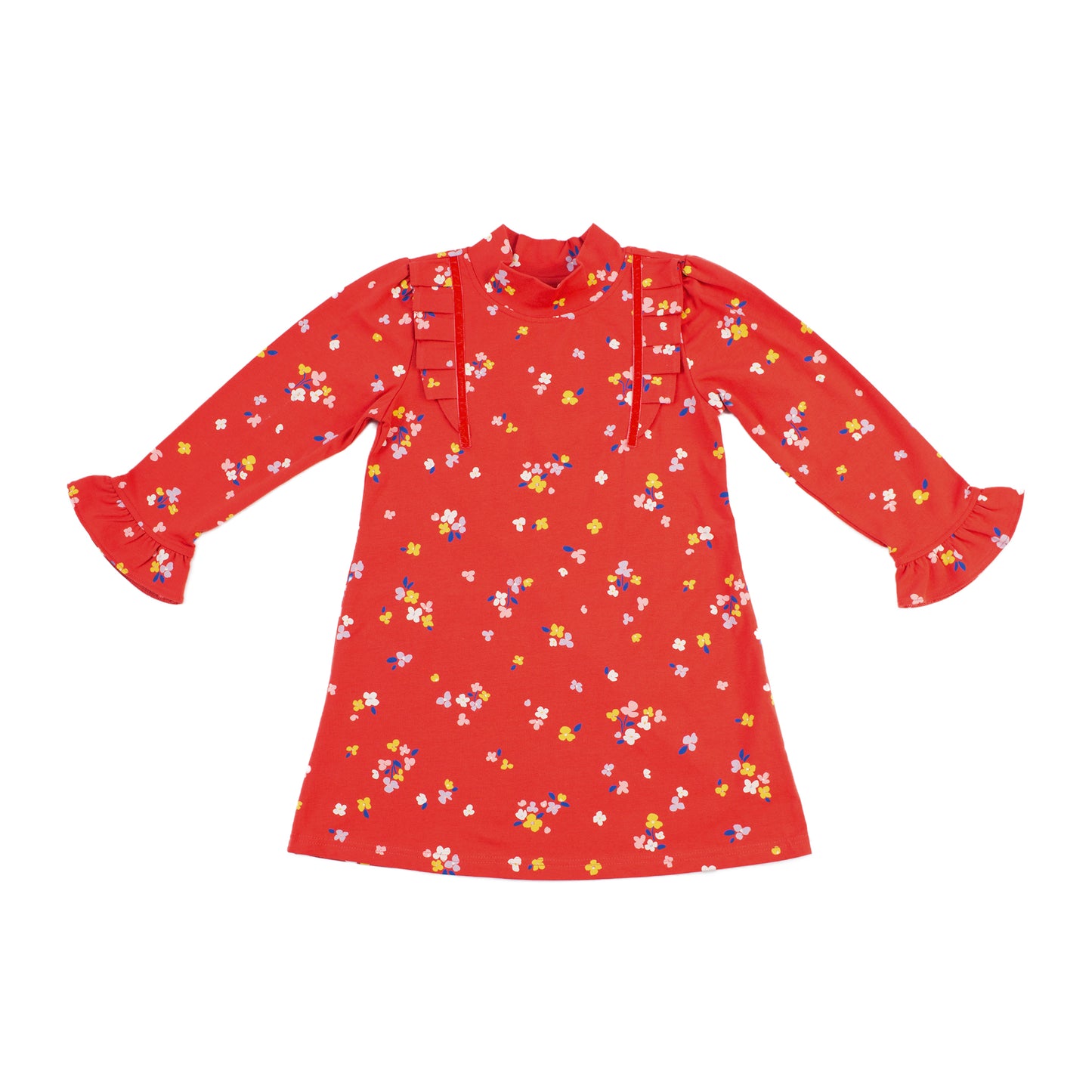 Kids Ruffle Sleeves Dress