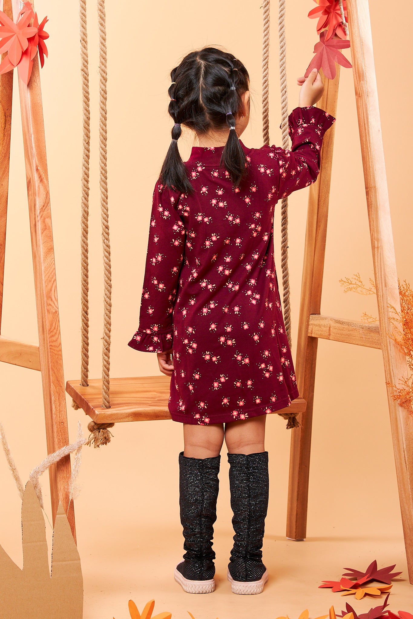 Kids Ruffle Sleeves Dress