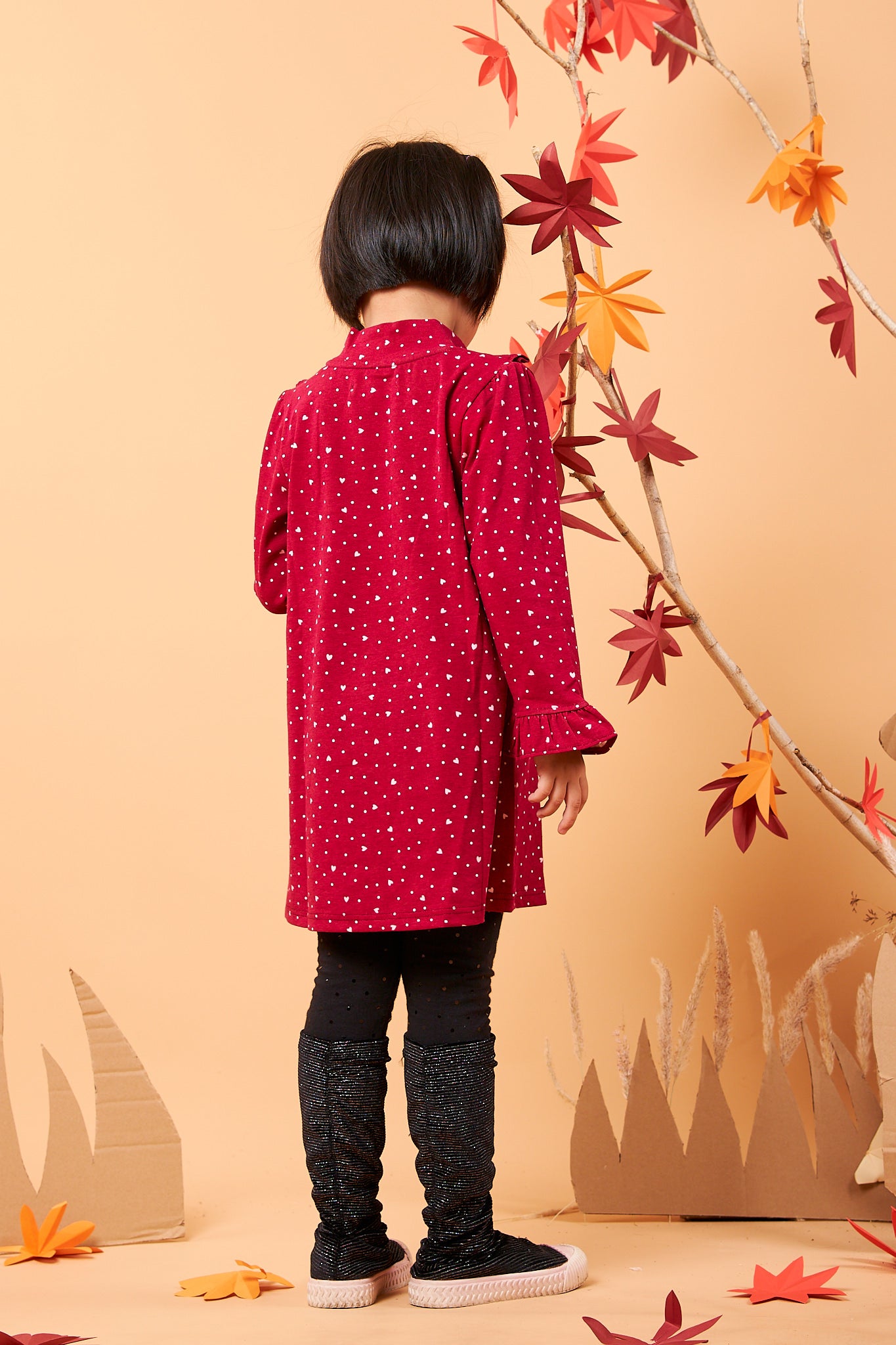 Kids Ruffle Sleeves Dress