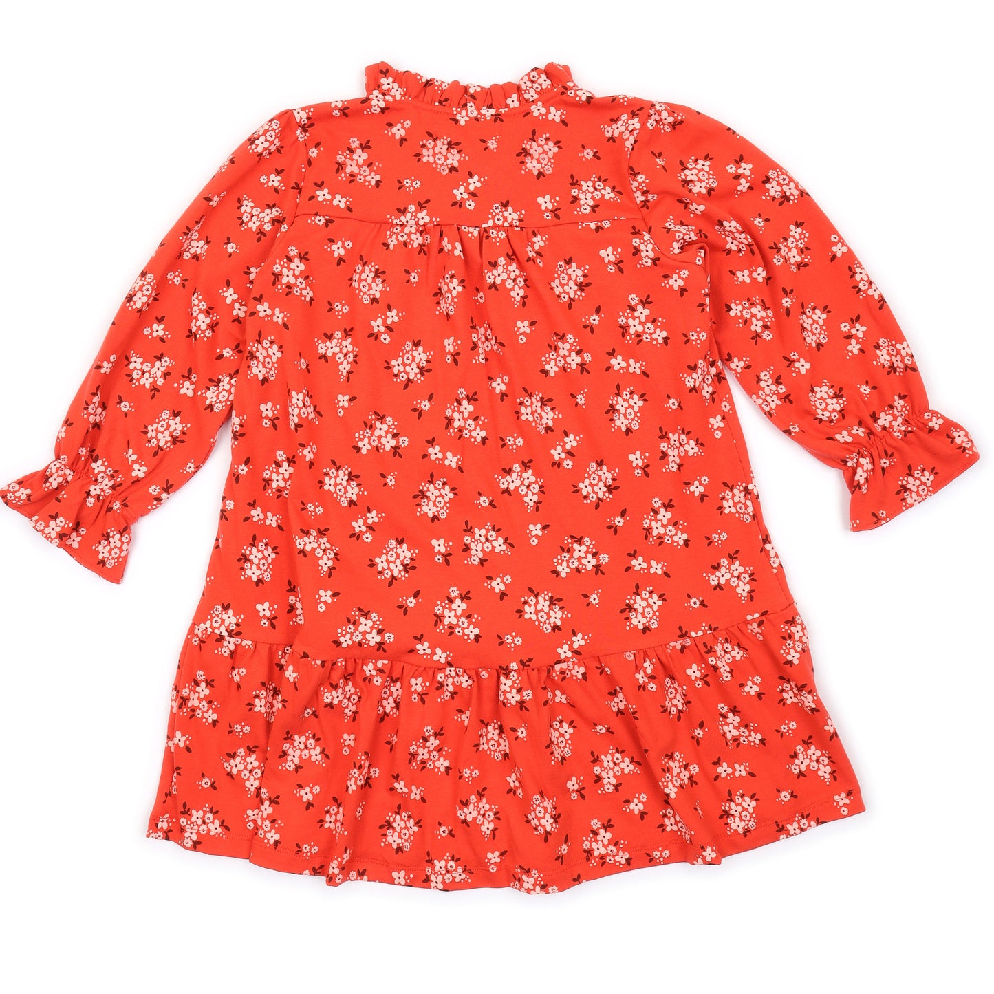 Kids Ruffle Neck Dress