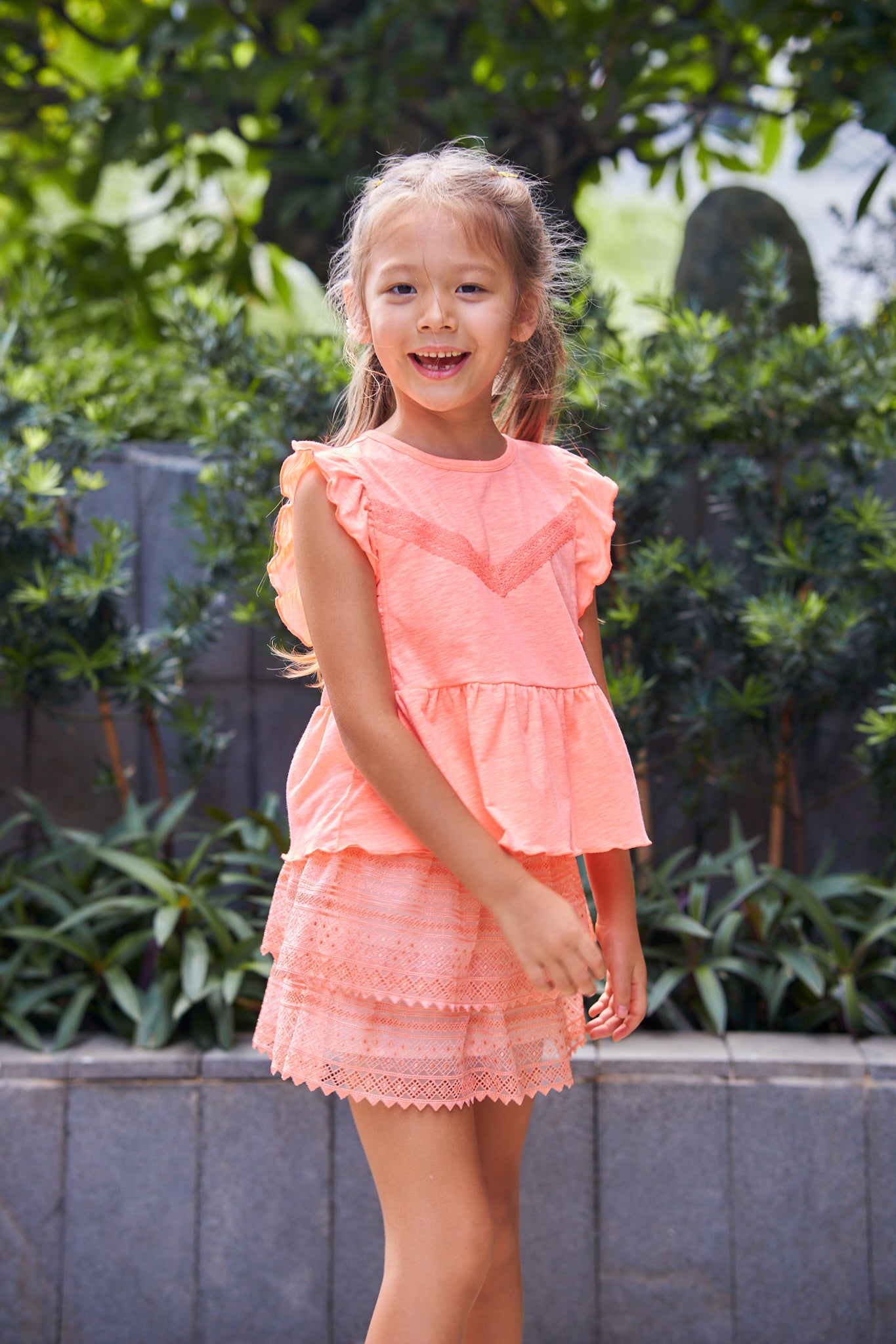 Kids Ruffle Armhole Top