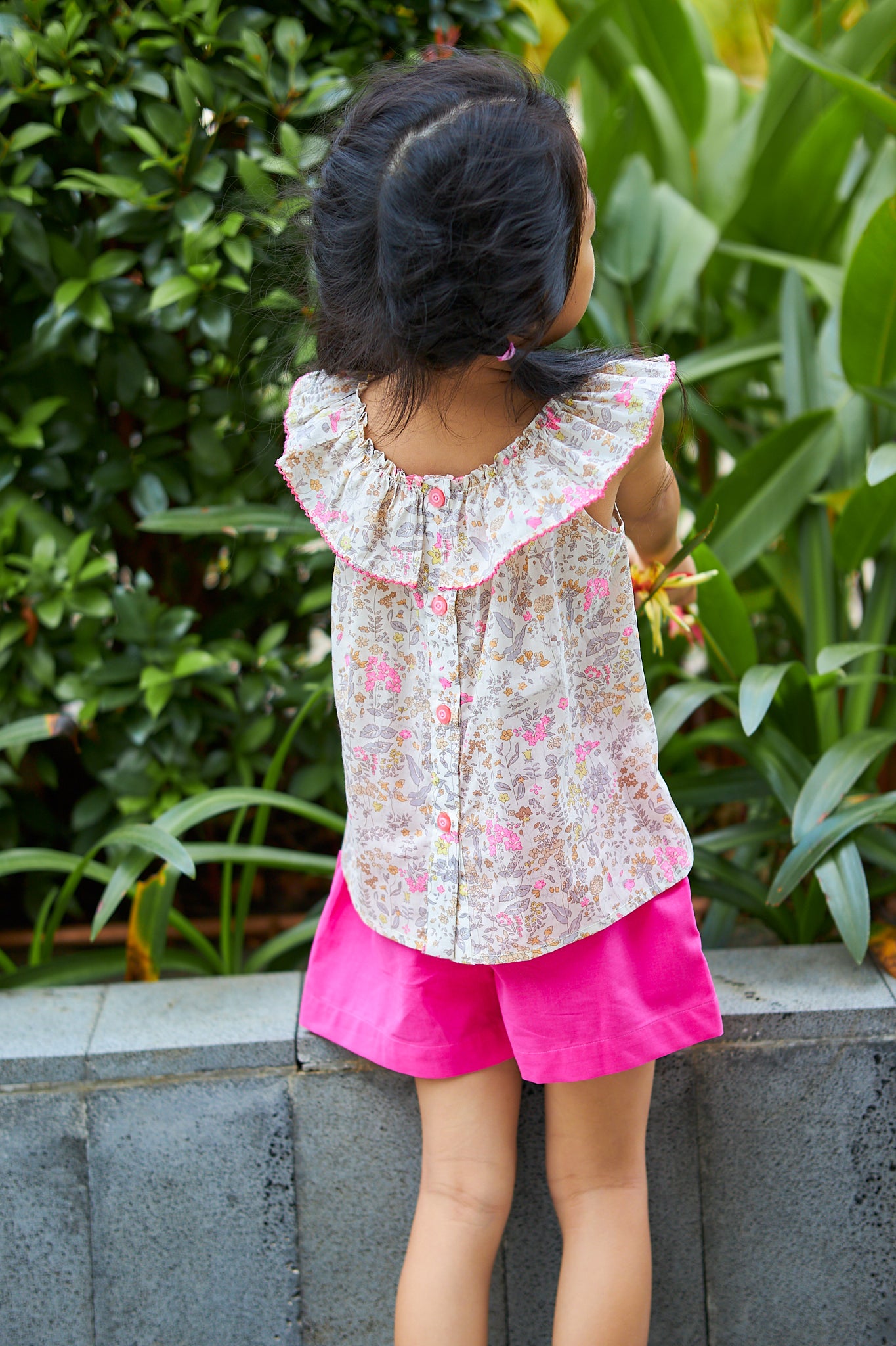 Kids Ruffle Collar Top