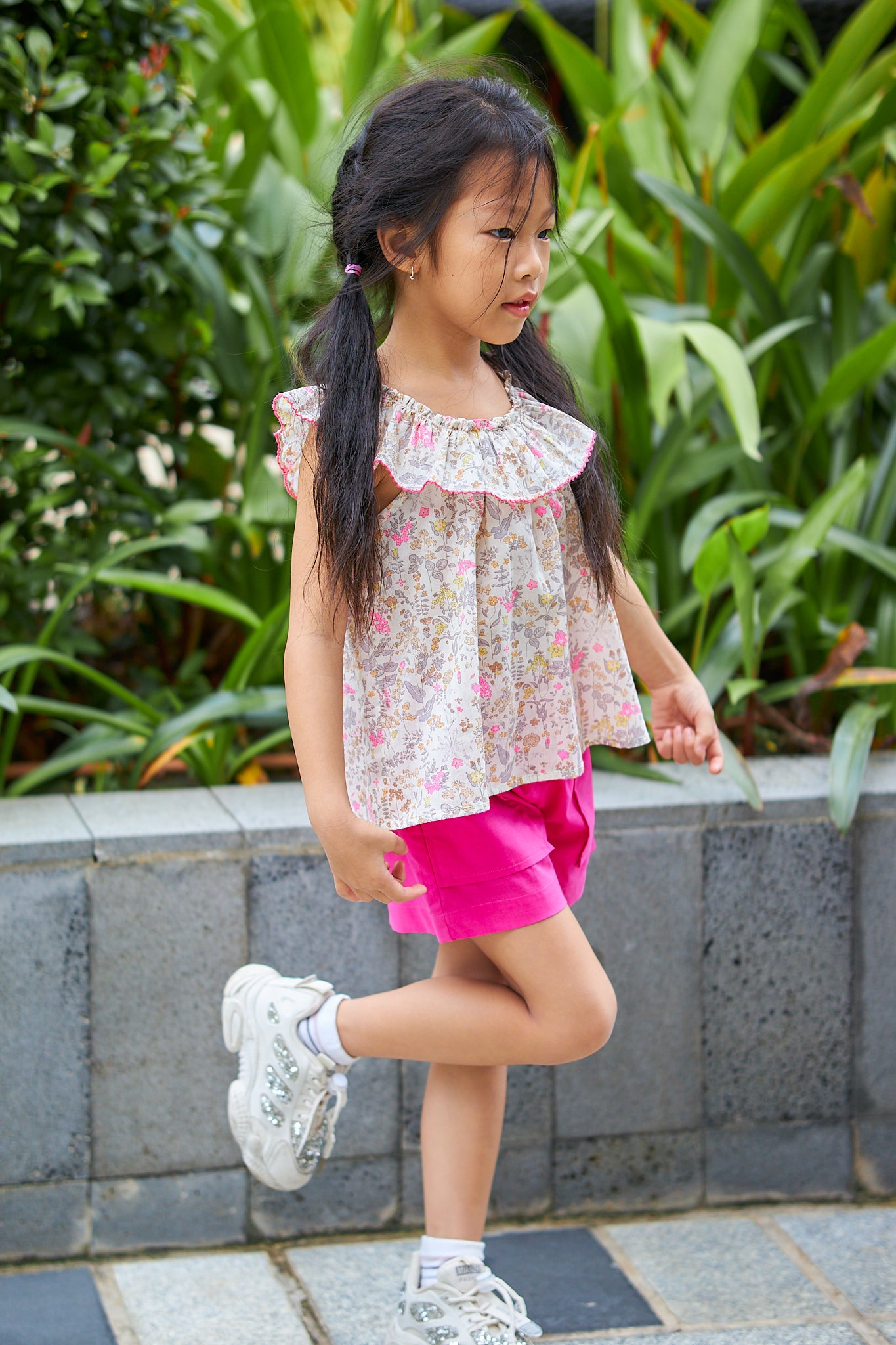 Kids Ruffle Collar Top