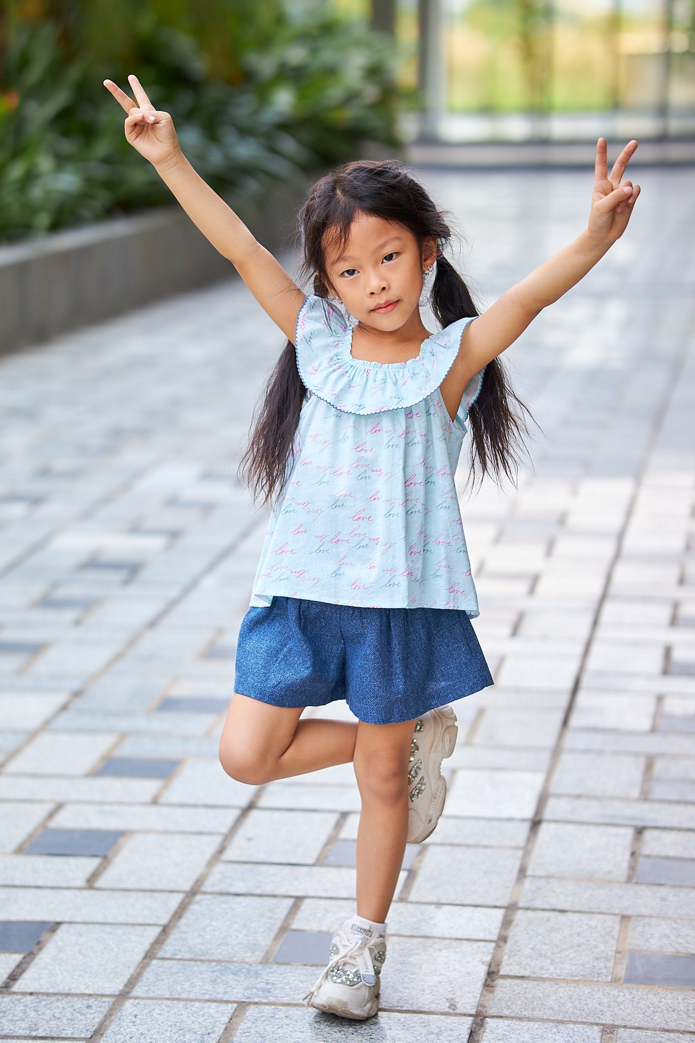 Kids Ruffle Collar Top