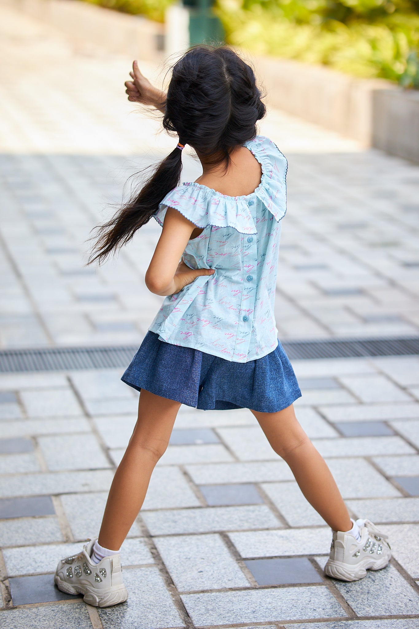 Kids Ruffle Collar Top