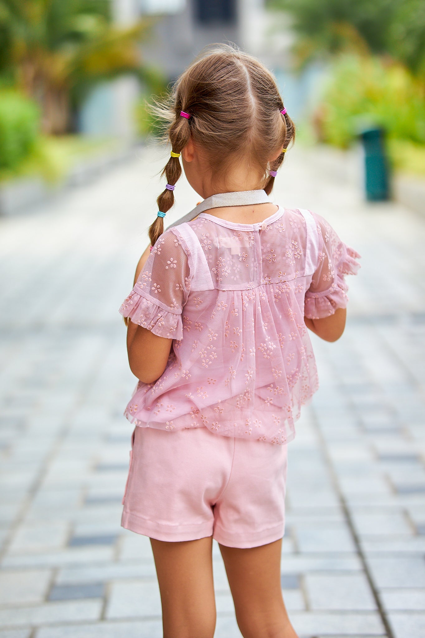 Kids Mesh Sleeves Top