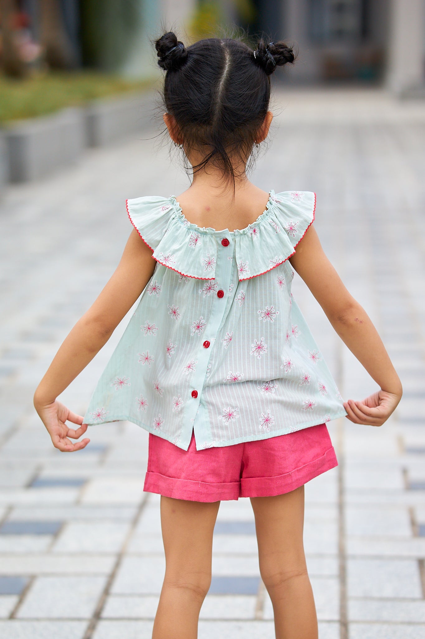 Kids Ruffle Collar Top