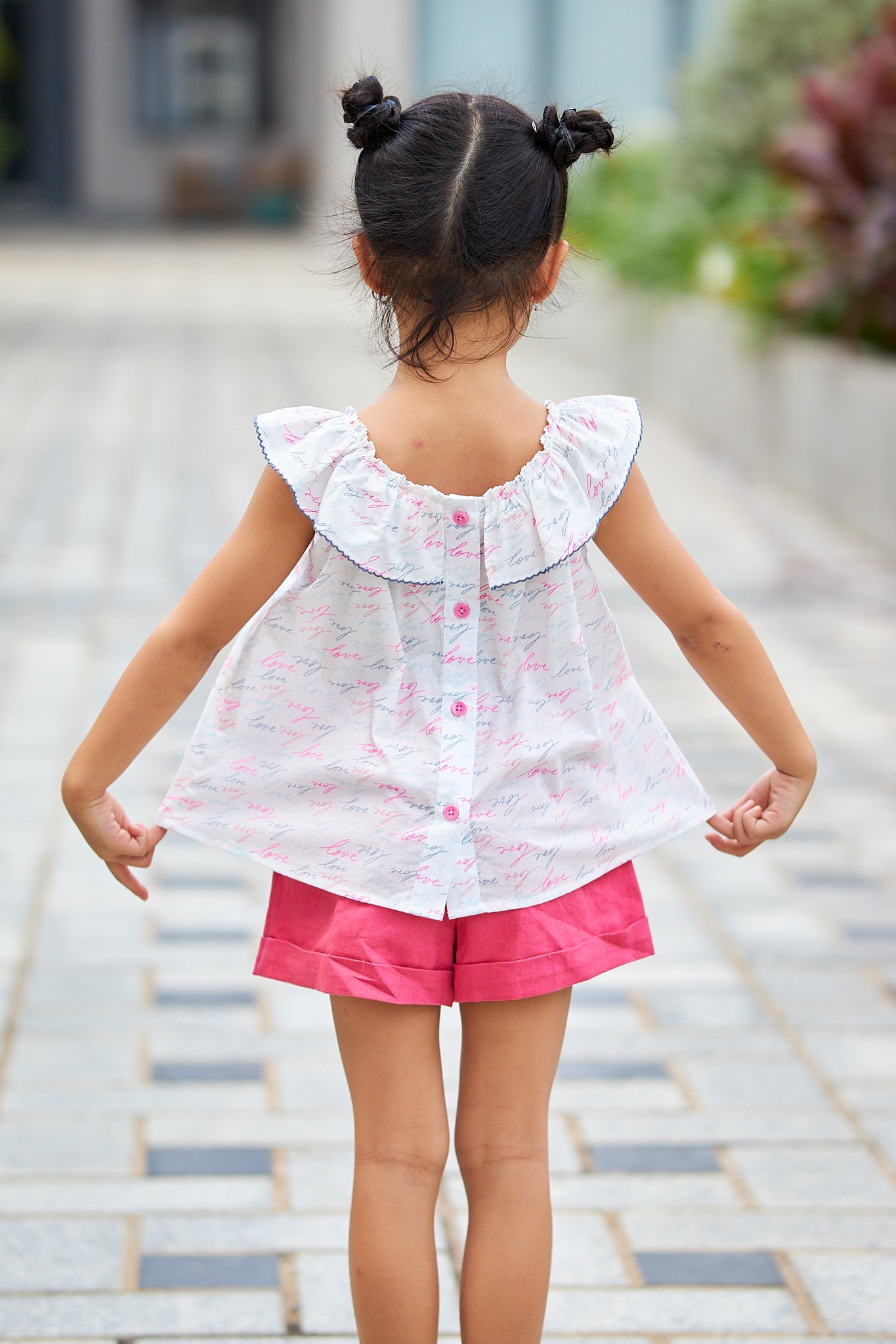 Kids Ruffle Collar Top