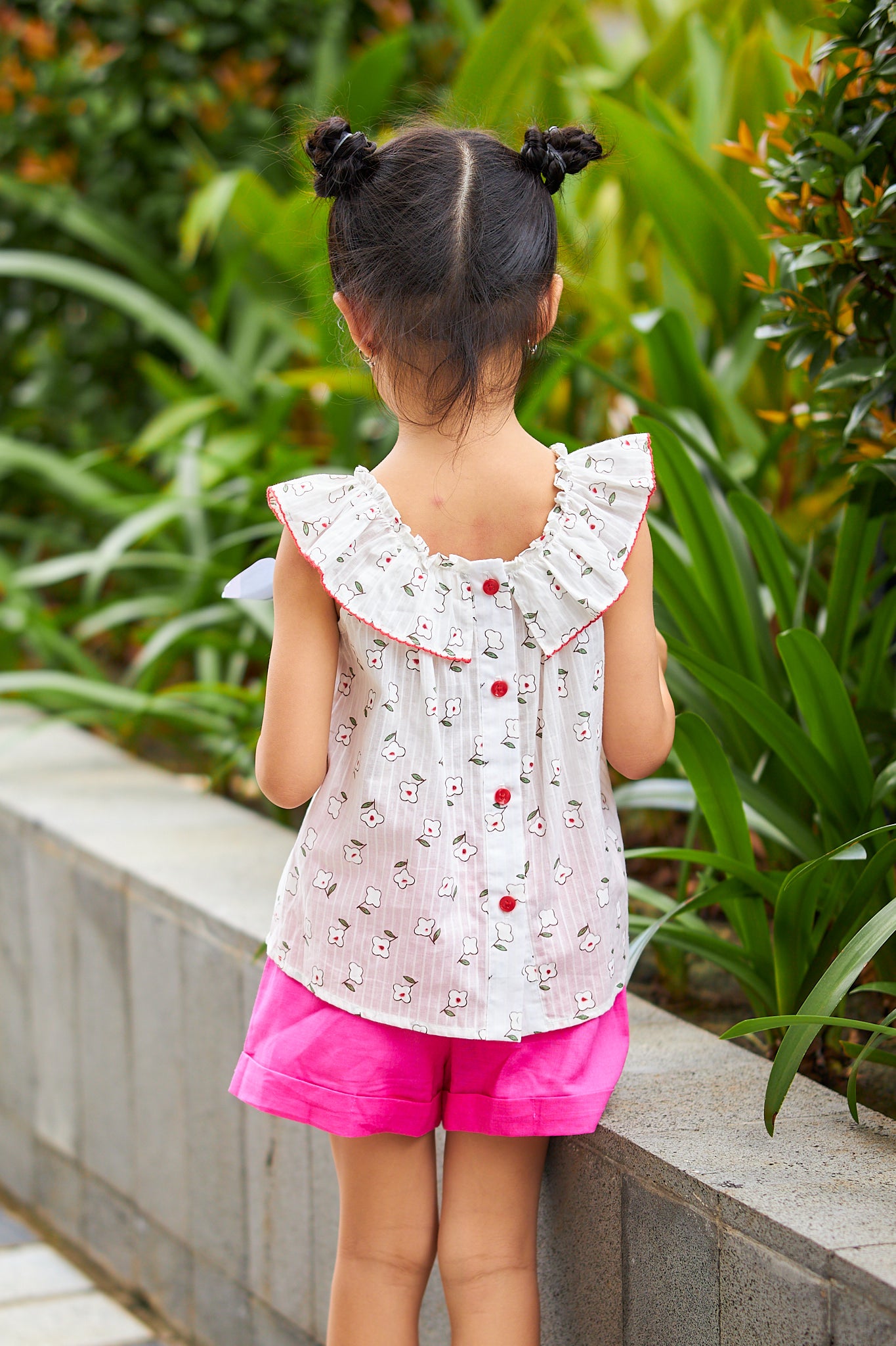 Kids Ruffle Collar Top