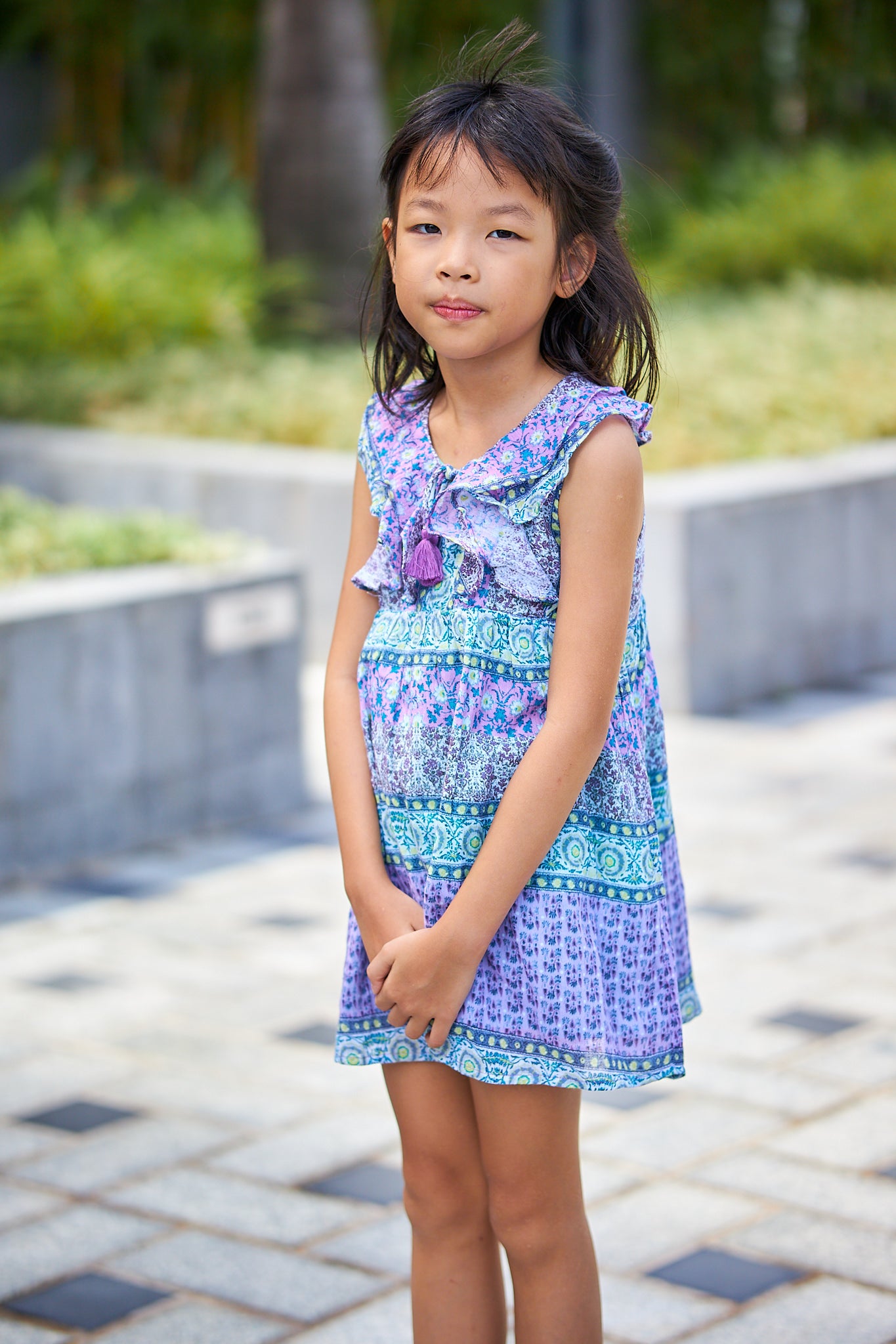 Kids Picot with Tassle Dress