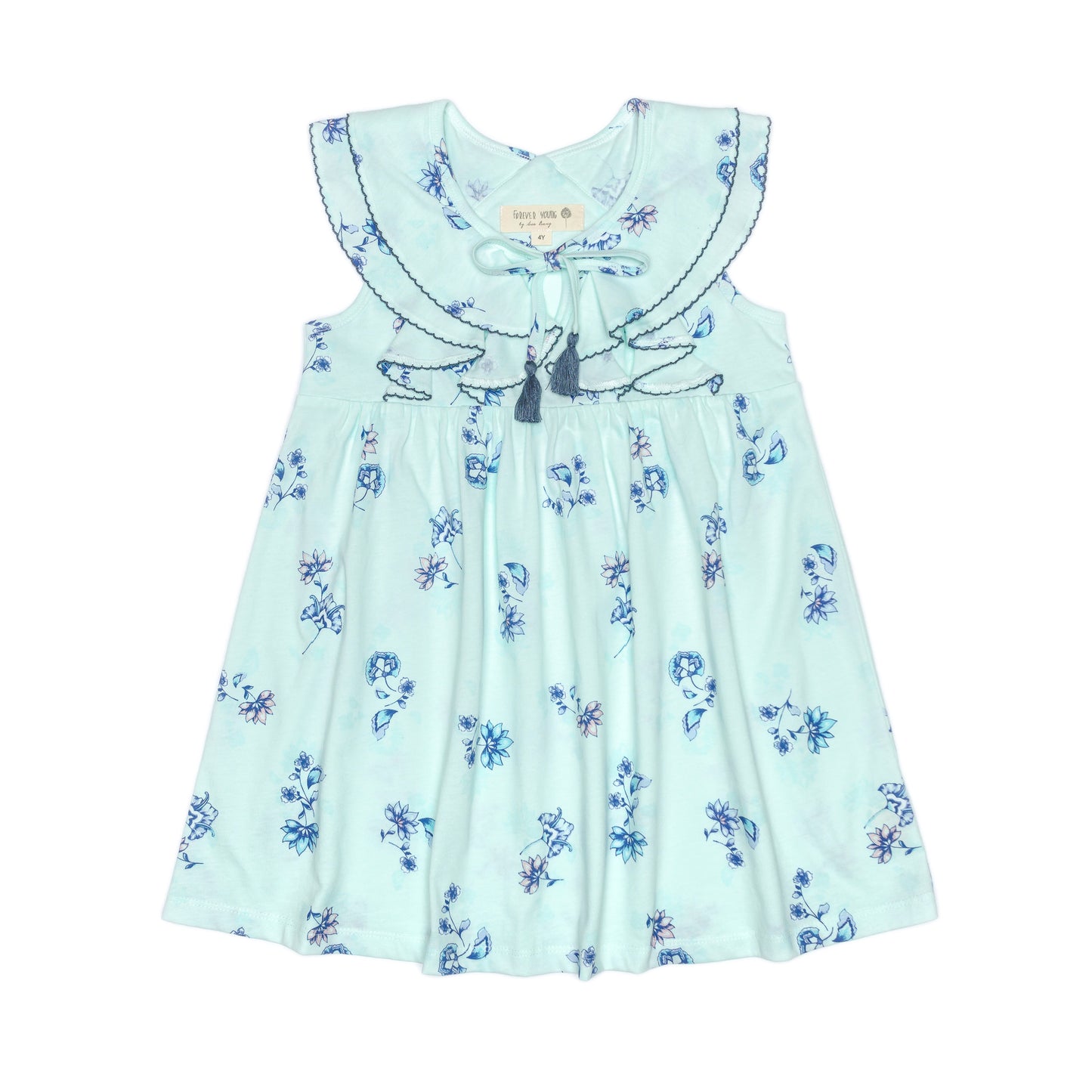 Kids Picot with Tassle Dress