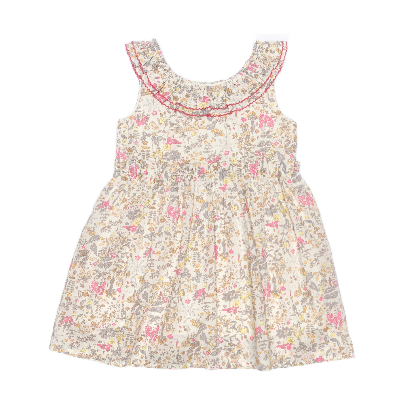 Kids Picot Collar Shift Dress