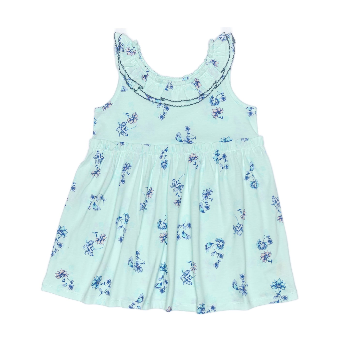Kids Picot Collar Shift Dress
