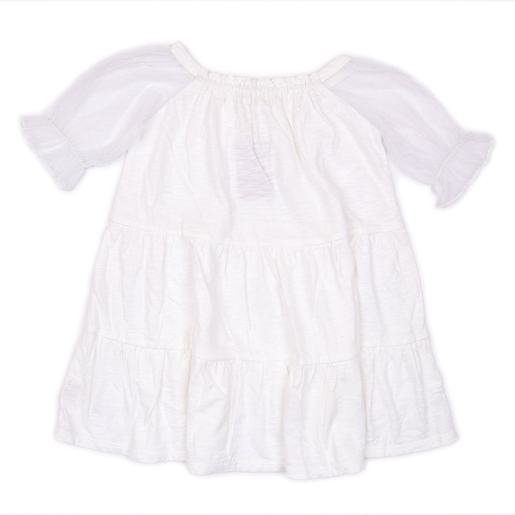 Kids Raglan Sleeves Tiered Dress