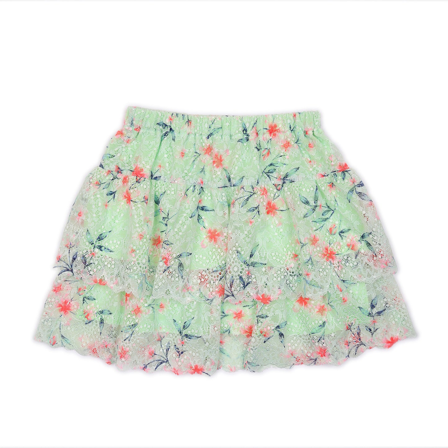 Kids Mesh Tiered Skirt