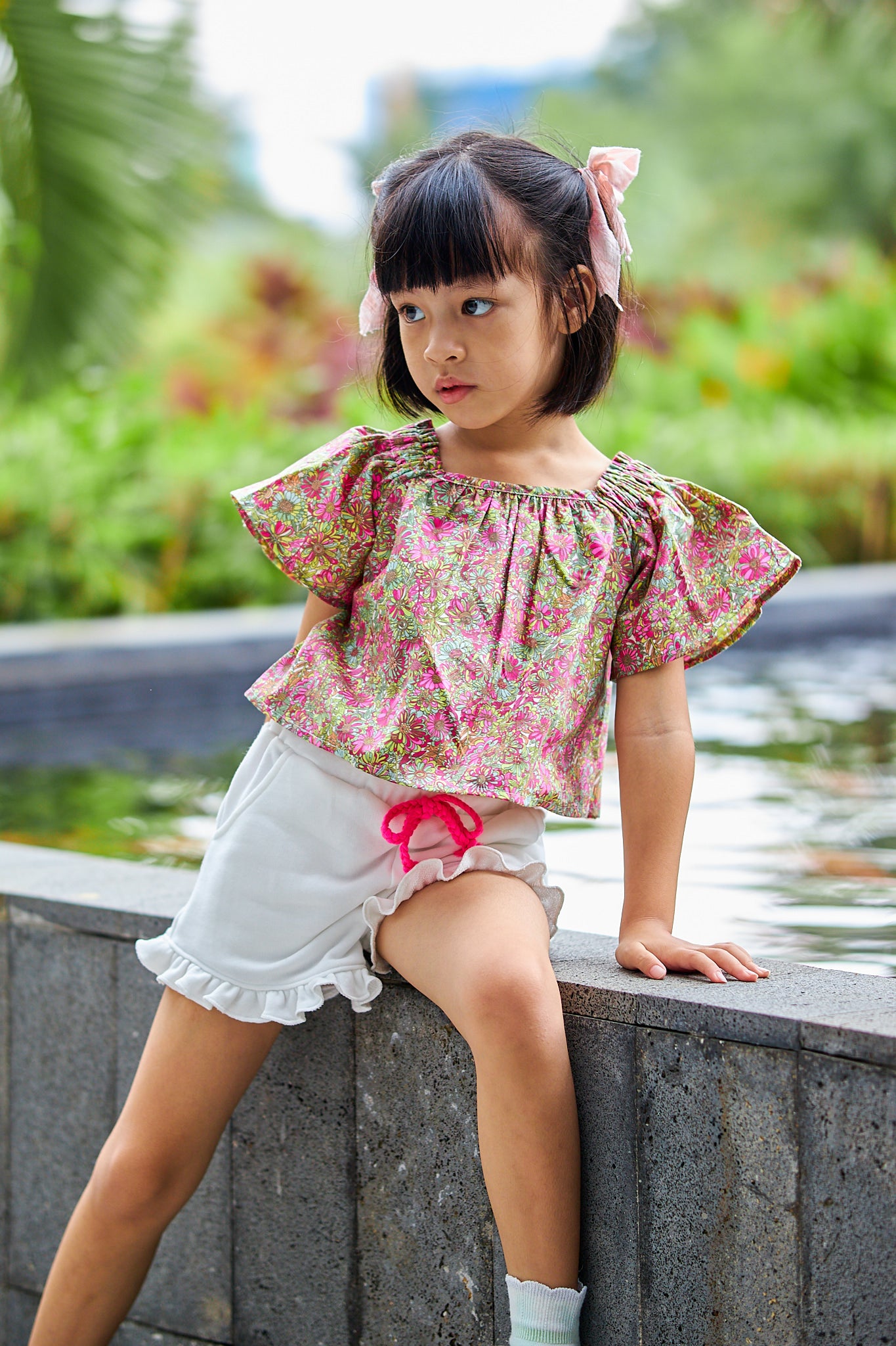 Kids short Sleeves Crop Top