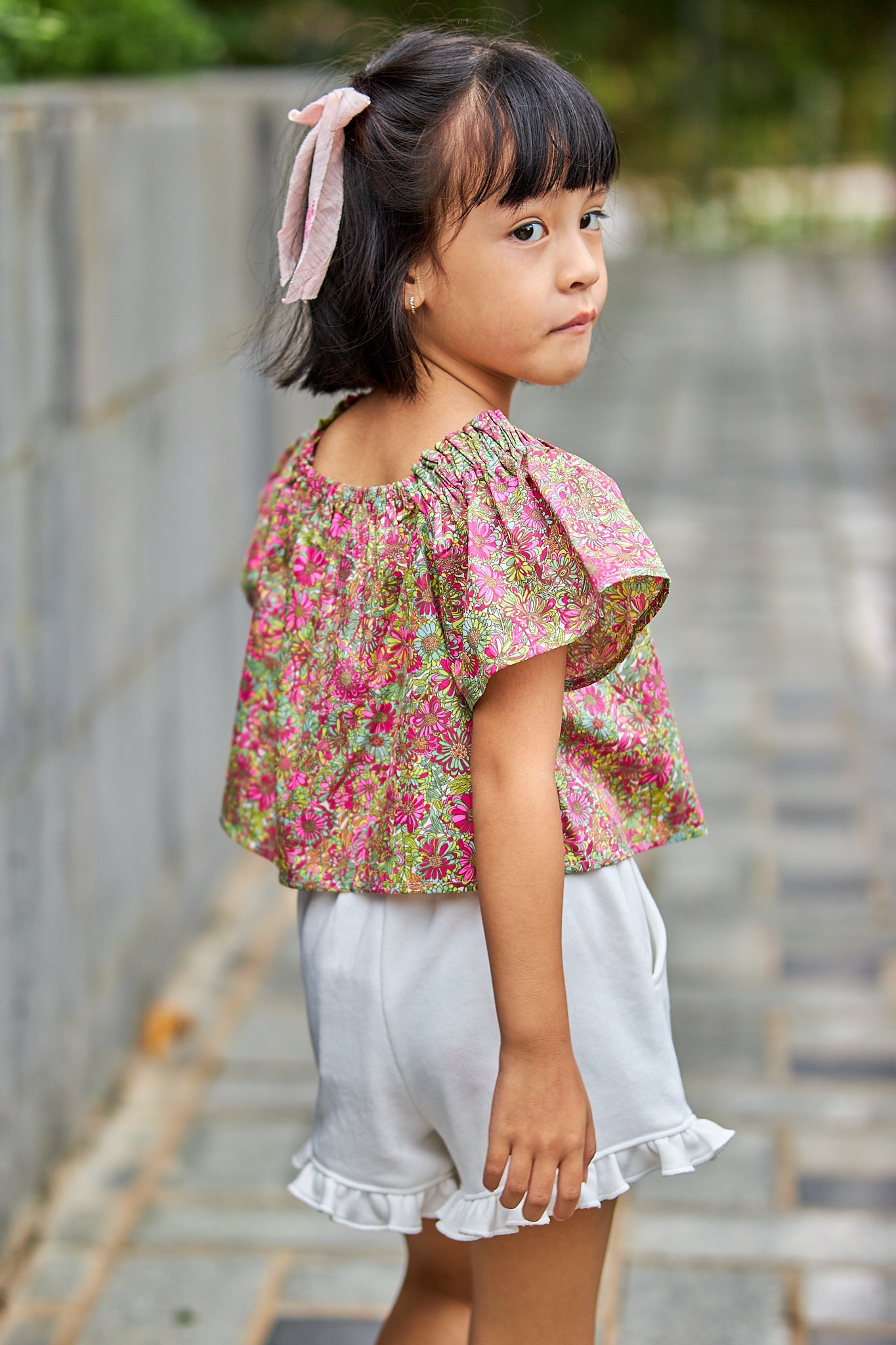 Kids short Sleeves Crop Top