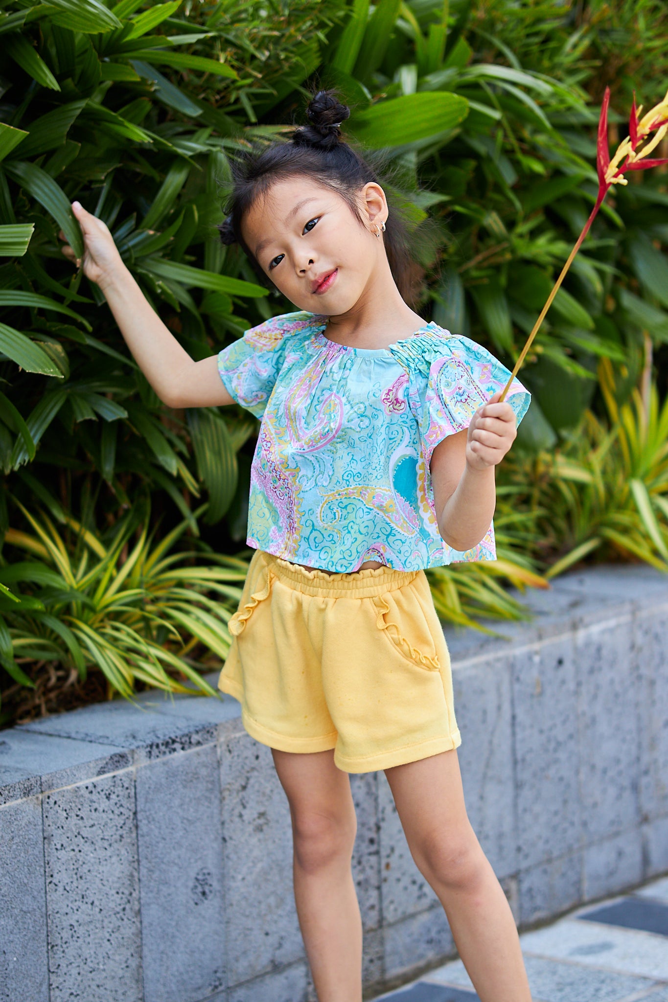 Kids short Sleeves Crop Top