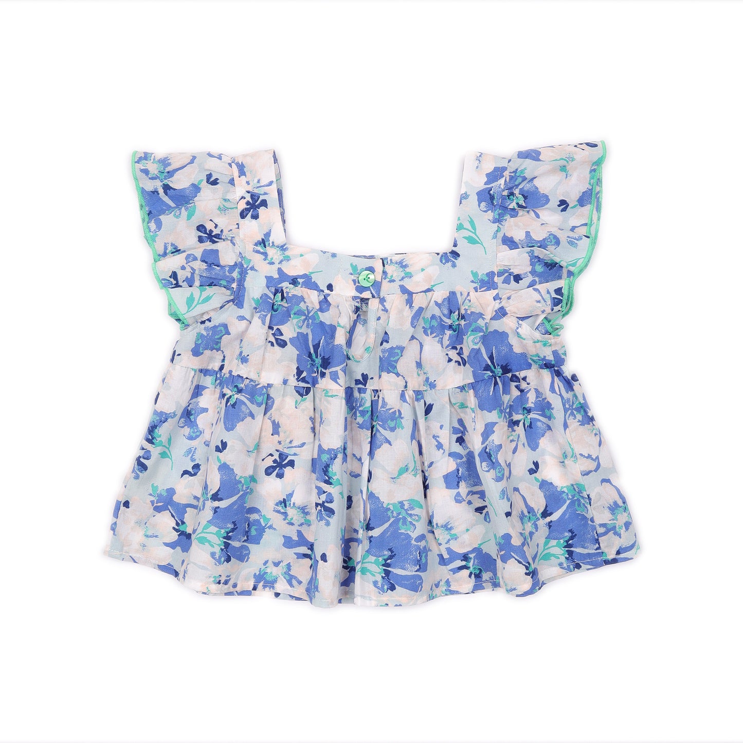 Kids Flutter Sleeves Crop Top