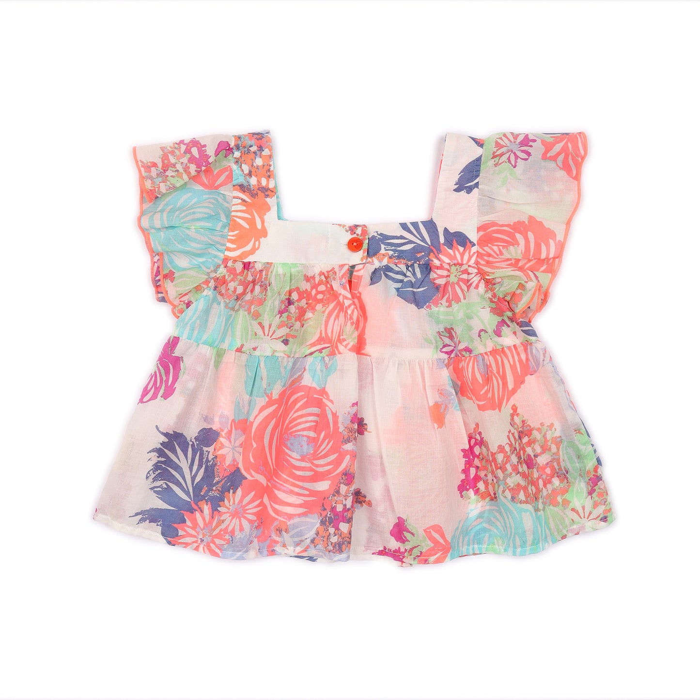 Kids Flutter Sleeves Crop Top