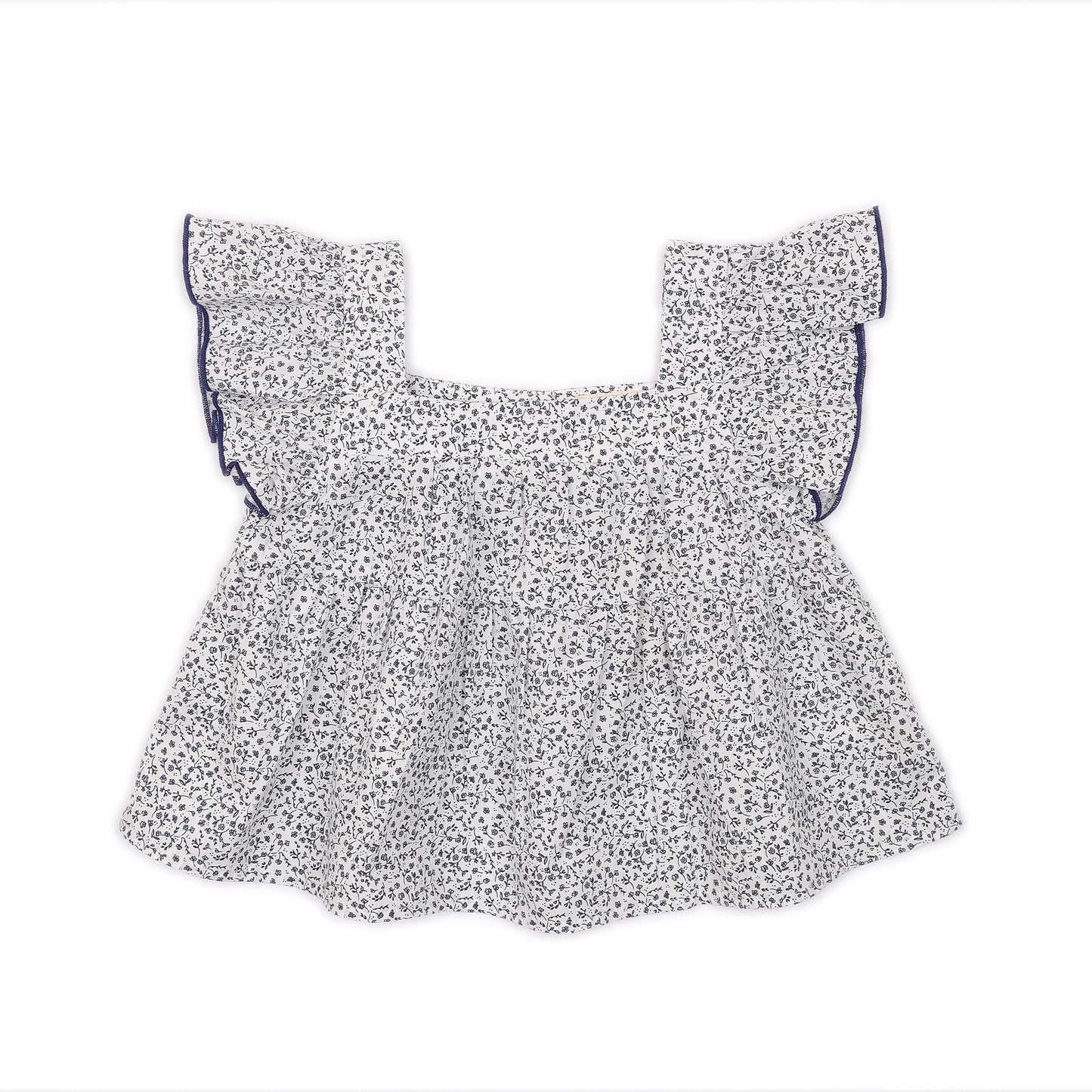 Kids Flutter Sleeves Crop Top