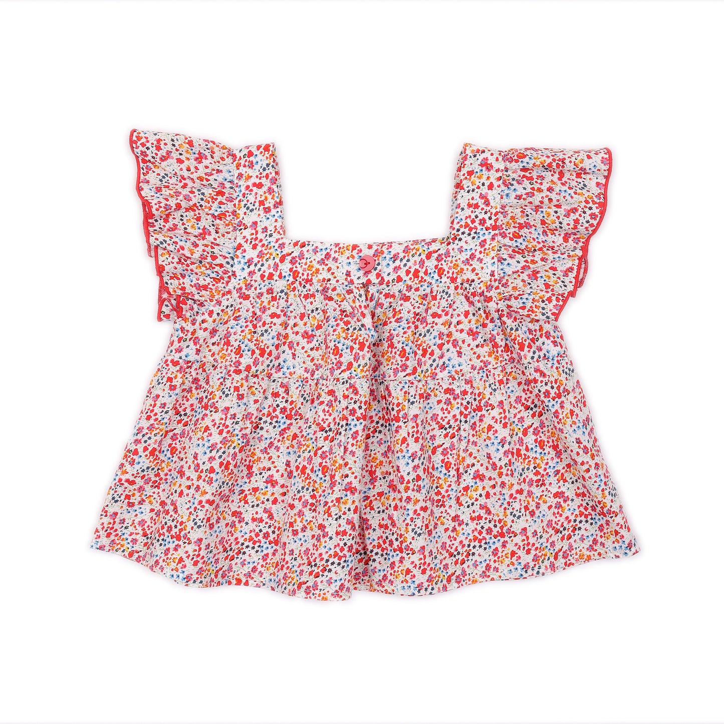 Kids Flutter Sleeves Crop Top