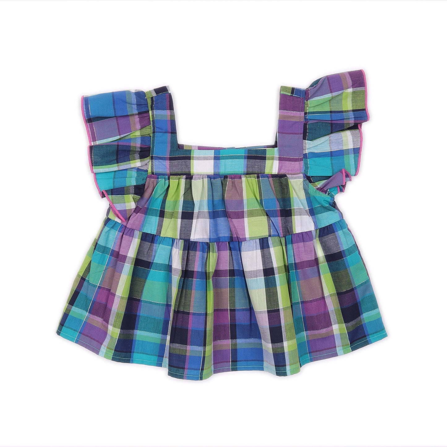 Kids Flutter Sleeves Crop Top