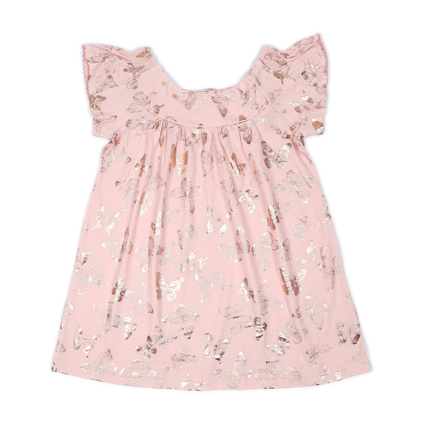 Kids Flutter Steeve Smocking  Dress