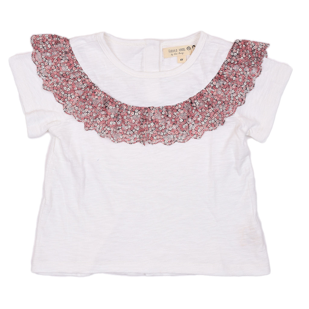 Kids Ruffle Crew Neck Top