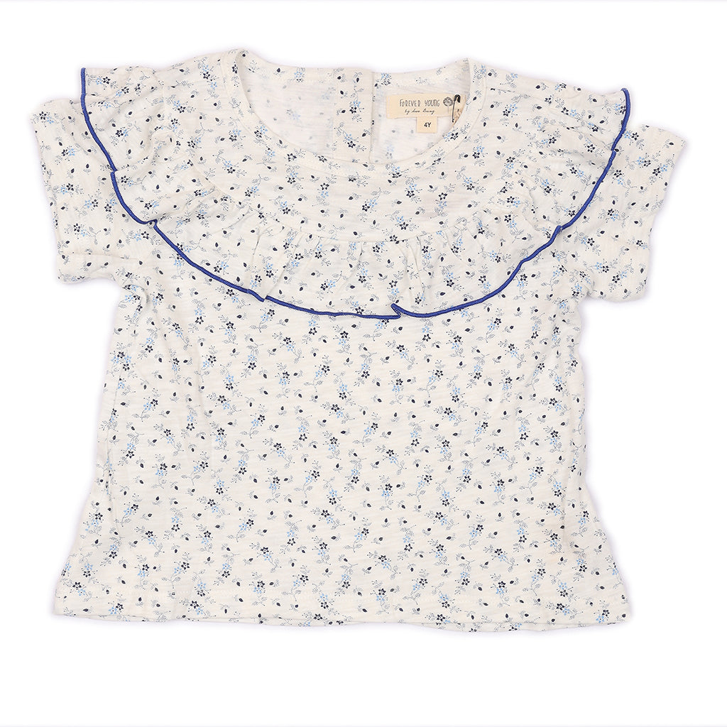 Kids Ruffle Crew Neck Top