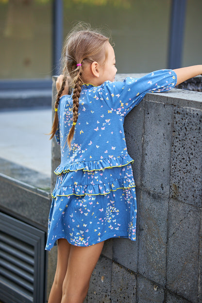 Kids Puff Sleeves Dress