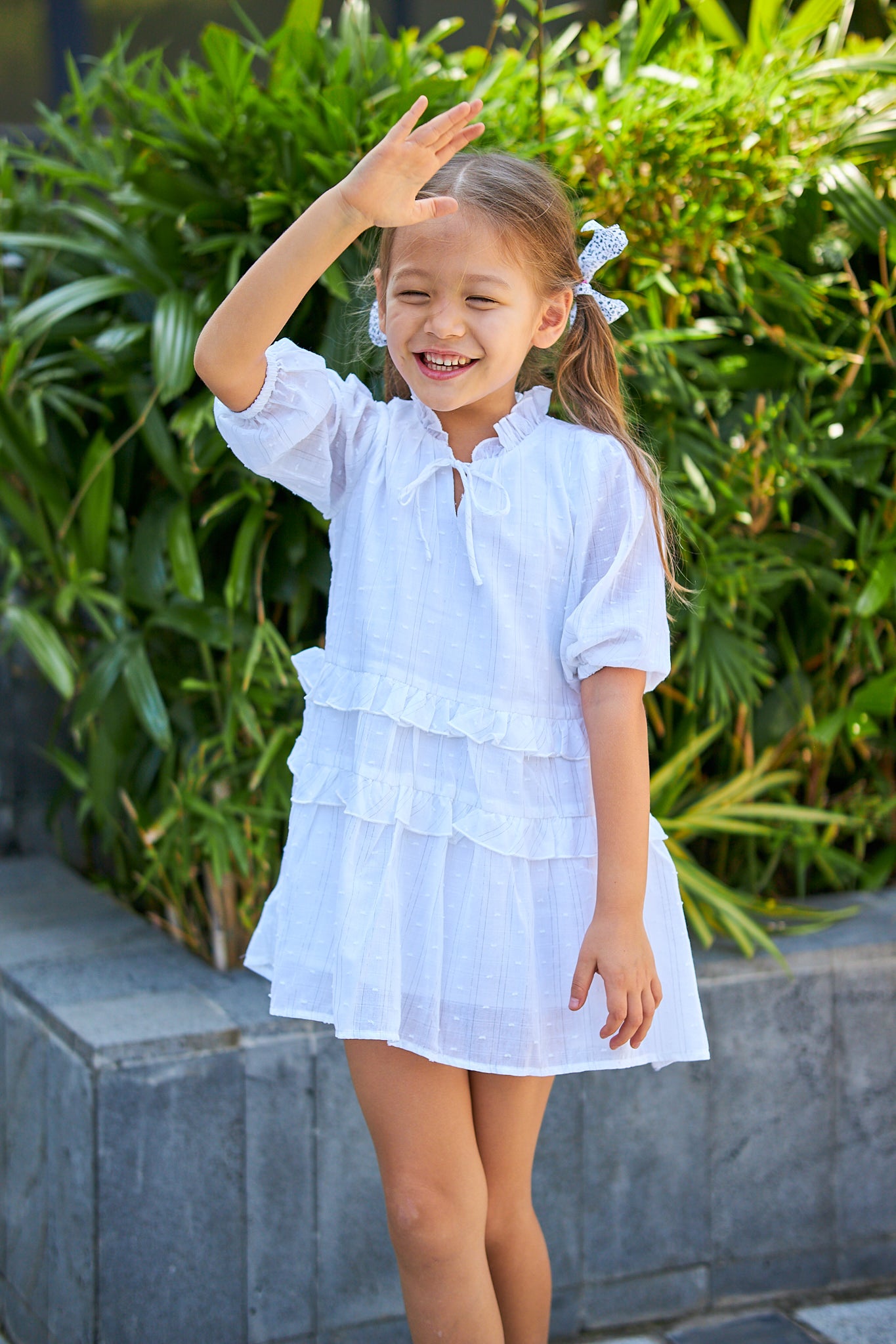 Kids Puff Sleeves Dress