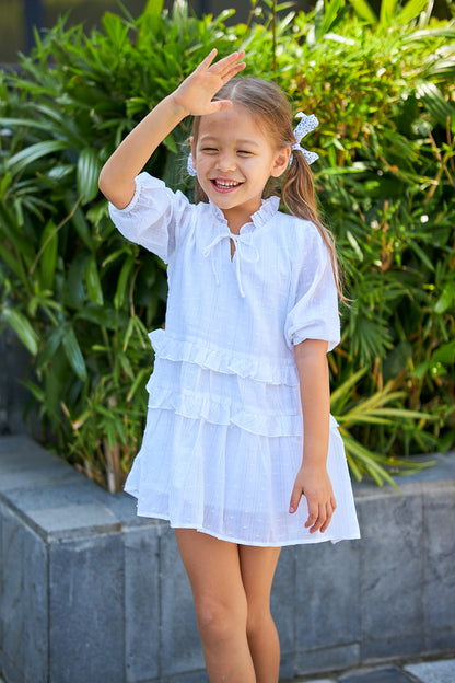 Kids Puff Sleeves Dress