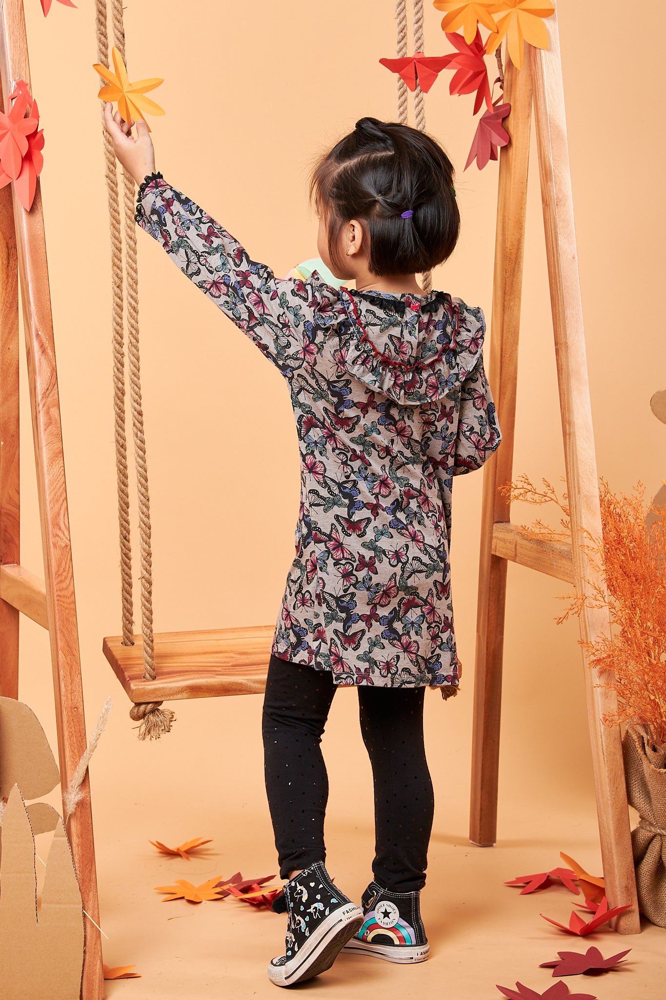 Kids Ruffle Collar Dress