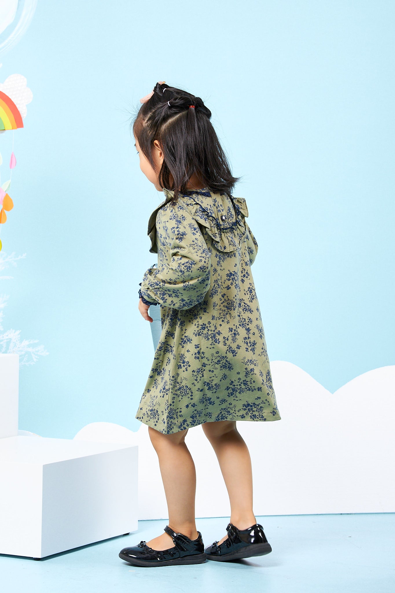 Kids Ruffle Collar Dress