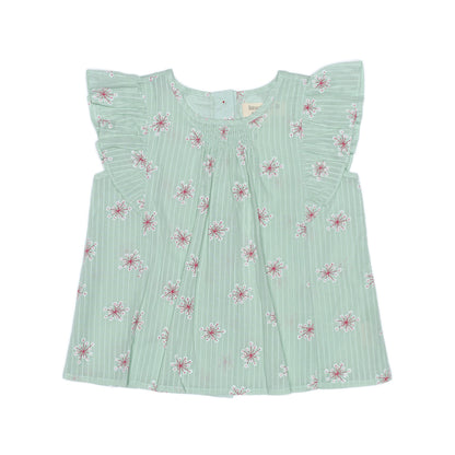 Kids Flutter Sleeves Crop Top