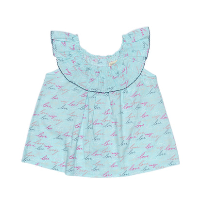 Kids Ruffle Collar Top