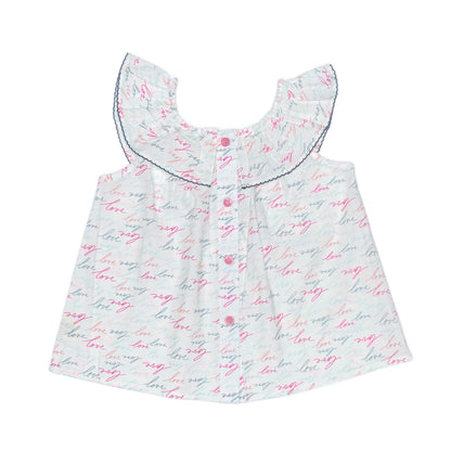 Kids Ruffle Collar Top