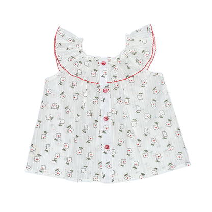 Kids Ruffle Collar Top