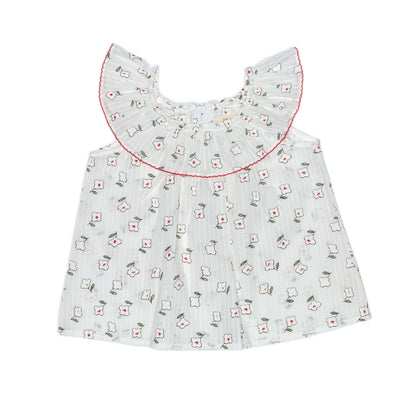 Kids Ruffle Collar Top