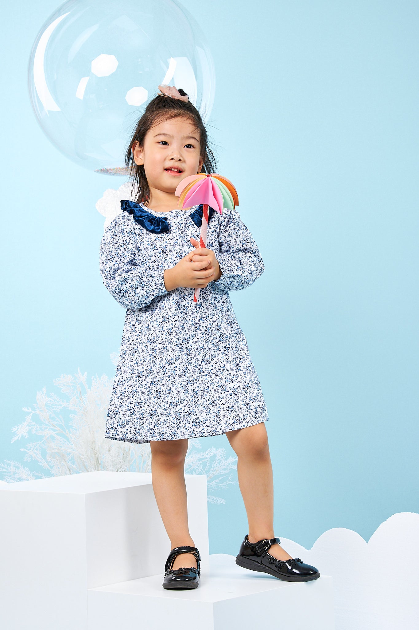 Kids Puff Sleeves Dress