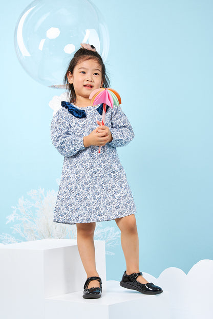 Kids Puff Sleeves Dress