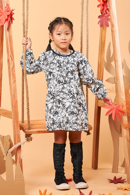Kids Shirring Collar Dress