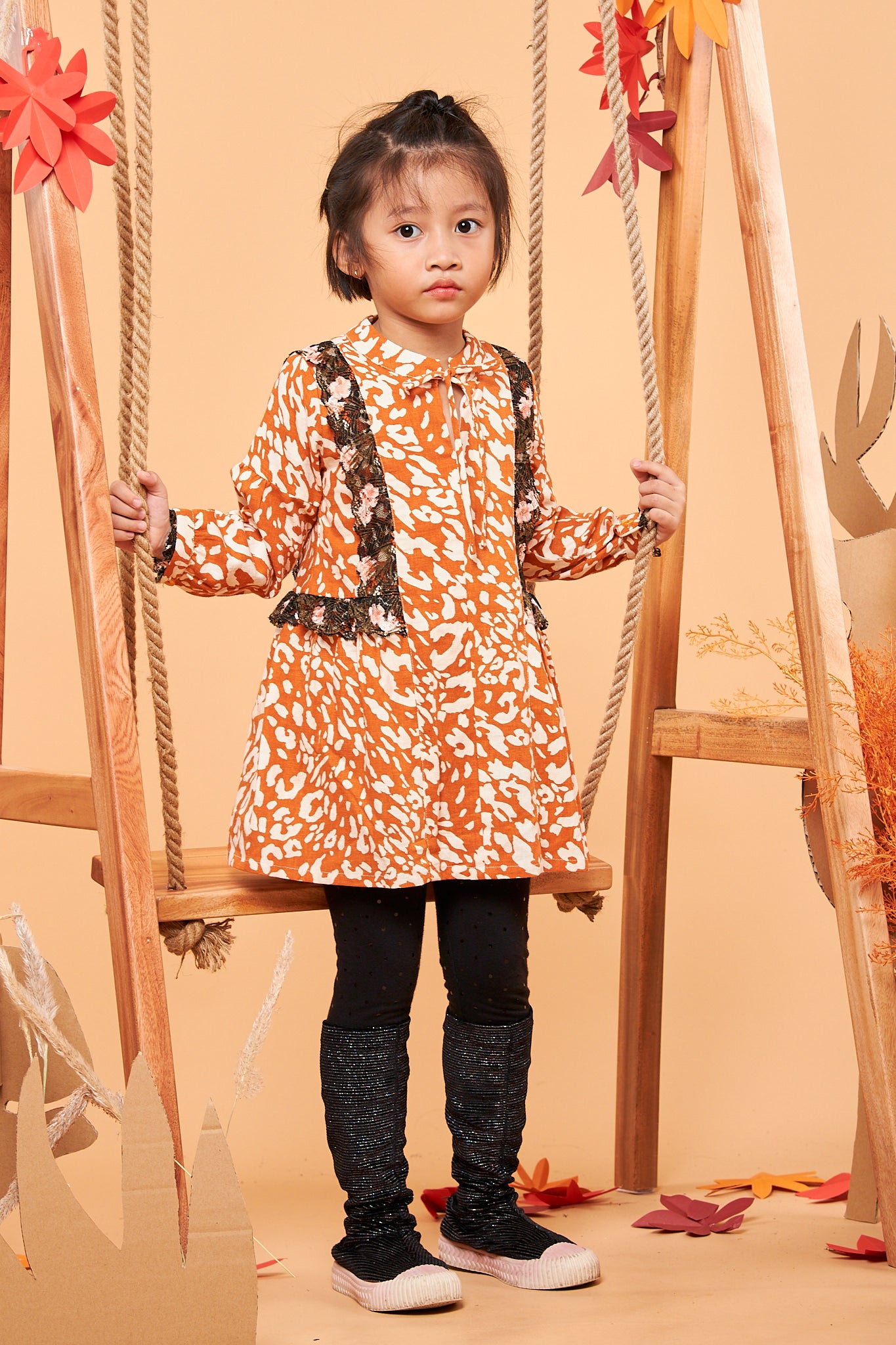 Kids Puff Sleeves Dress
