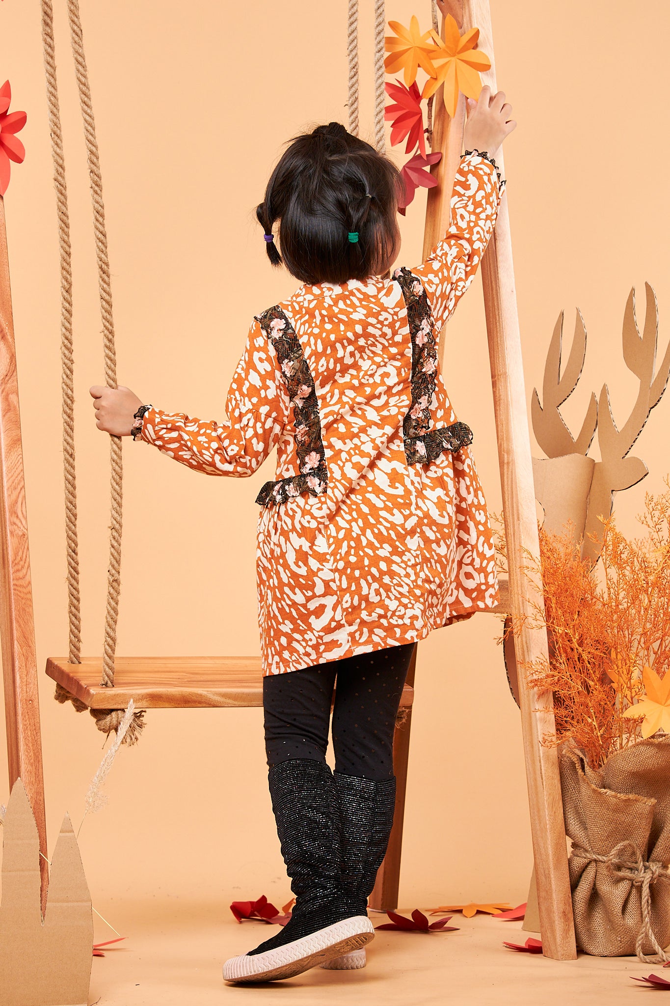 Kids Puff Sleeves Dress