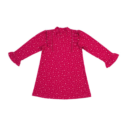 Kids Ruffle Sleeves Dress