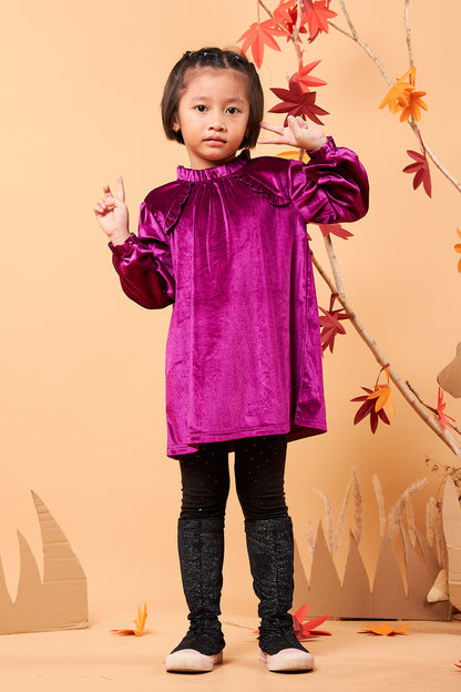 Kids Puff Sleeves Dress