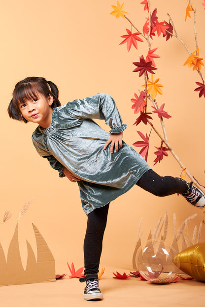 Kids Puff Sleeves Dress