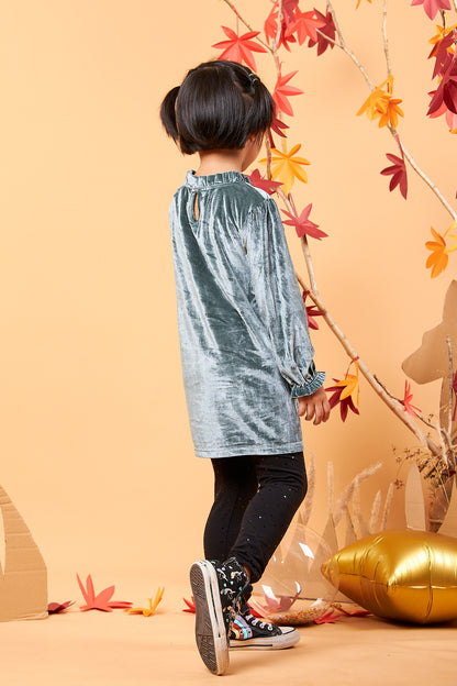 Kids Puff Sleeves Dress
