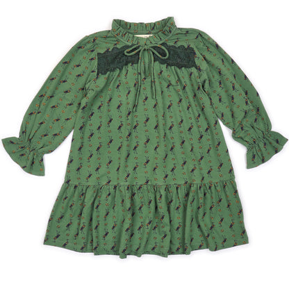 Kids Ruffle Neck Dress